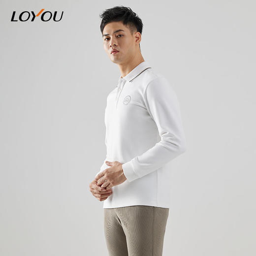 【名盾】LOYOU/朗逸秋冬长绒棉弹力POLO衫 商品图2