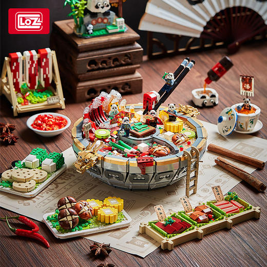 LOZ俐智拼插积木 二师兄肉铺 农场小屋 川味火锅 蜜蜂坊 商品图8