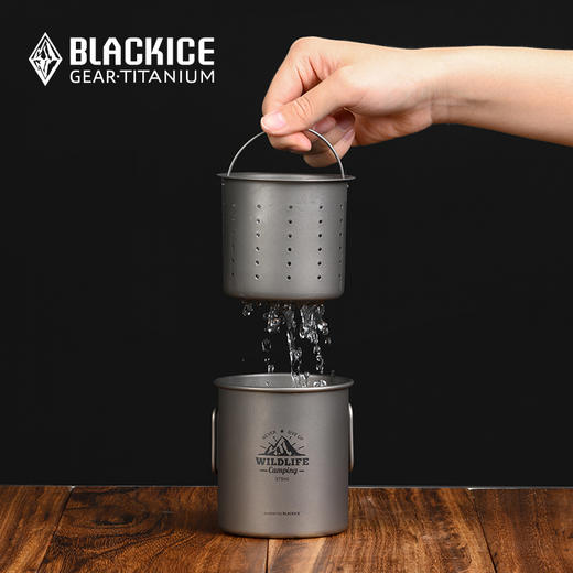 黑冰户外精致露营纯钛单层茶具套装单人钛杯双人功夫茶壶Z7230G 商品图4