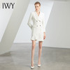 IWY/新款秋冬白色长袖连衣裙时尚通勤商务裙子白领主持人工作Q11359 商品缩略图2