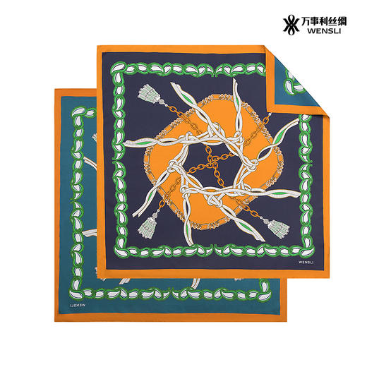 WENSLI/万事利 双面印花中方巾-纷繁艺境 商品图2