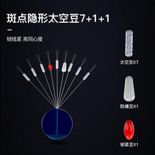 佳钓尼超紧太空豆散装硅胶特级优质线组配件套装全套铅皮漂座配件 商品图2