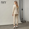 IWY/秋冬杏色西装套装女宽松简约商务通勤优雅气质西装西裤套装OLC12353+P12312 商品缩略图3