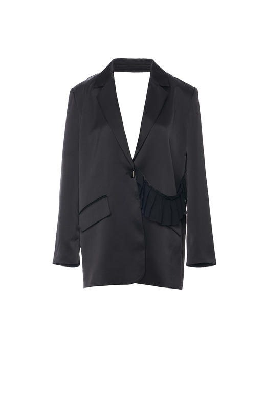 后背镂空黑色西装外搭 商品图1