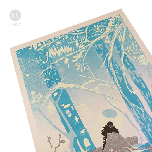 小黑泥｜漫目打捞｜潮流版画荧光黄色RISO礼物孔版印刷画芯 商品图2