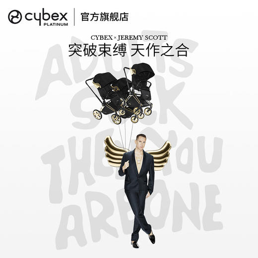 德国Cybex Priam普乐 4.0婴儿推车限量版JSW黑色金翅膀 商品图4