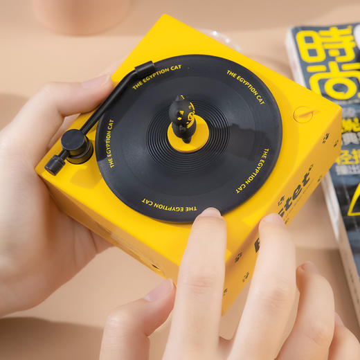 大英博物馆盖亚·安德森猫和她的朋友们系列巴斯特萌猫复古仿黑胶唱片机充电蓝牙音响 商品图3