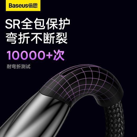 倍思 灯环系列 快充数据线Type-C to Type-C 100W 商品图5