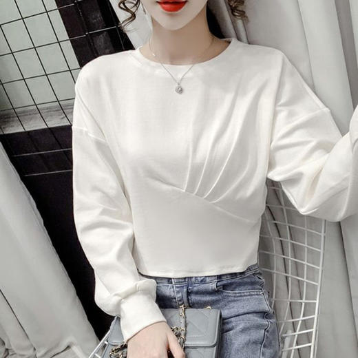 裁缝学苑AX16设计感短款落肩卫衣纸样女装新款长袖上衣服装打板图 商品图2