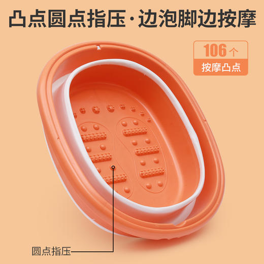 【升级带盖防水凉】可折叠泡脚盆家用 泡脚桶过小腿足浴盆便携式高深洗盆 商品图2