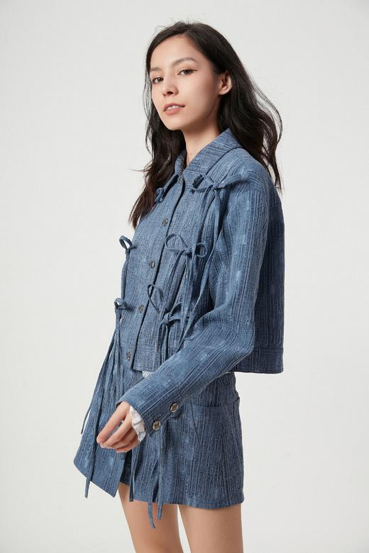 复古牛仔飘带外套 商品图5