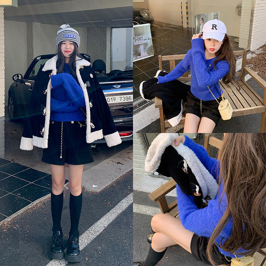 <曾小咸推荐>【梦幻少女心】2色短款毛衣 商品图3