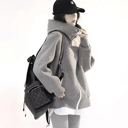 裁缝学苑AQ135 新款立领拉链连帽外套纸样女装中长款卫衣服装打板 商品图4