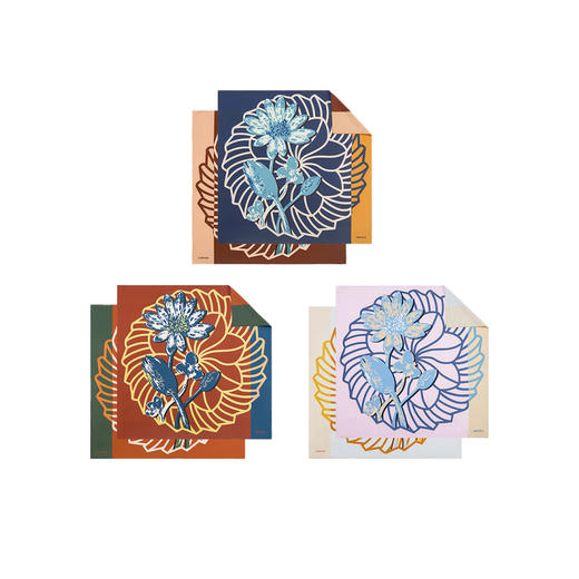 WENSLI/万事利 双面印花大方巾-好运连连 商品图0