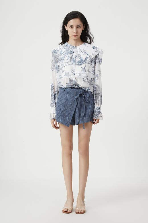 复古牛仔飘带短裤 商品图0