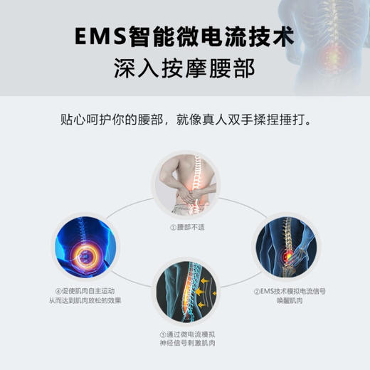 摩法家    智能腰腹放松仪  低频脉冲腰腹按摩仪   MFJ-8137E 商品图4