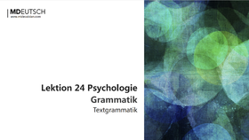 【语法】Textgrammatik丨L24