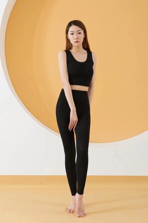 LS竹纤维女士3A抗菌羊绒蚕丝高腰打底裤2236 商品图4