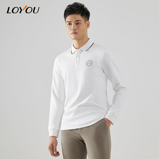 【名盾】LOYOU/朗逸秋冬长绒棉弹力POLO衫 商品图0