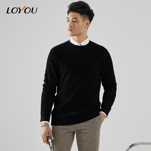 【名盾】LOYOU/朗逸秋冬新款毛衫闪耀时尚套头保暖针织衫 商品图0