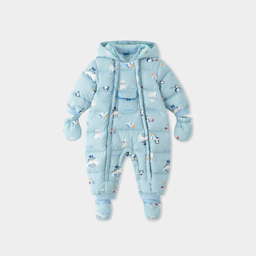 丽婴房-童衣类（冬）F2羽绒连身装6_浅蓝 商品图0