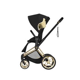 德国Cybex Priam普乐 4.0婴儿推车限量版JSW黑色金翅膀