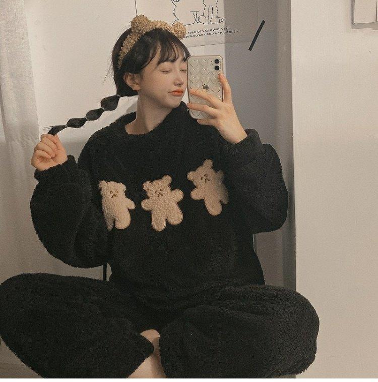 三黄熊-长毛绒-黑