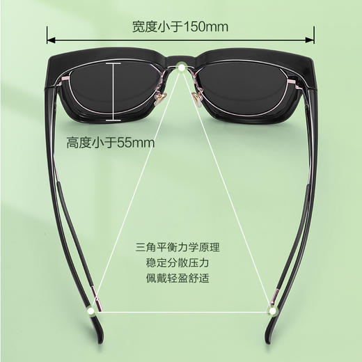 普莱斯PS20054/PS20055 TR90近视潮流偏光套镜 5色可选 商品图5