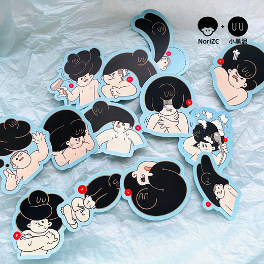 NoriZC x 小黑泥｜Shampoo｜贴纸套装｜15张一组｜有赠品彩蛋 商品图3