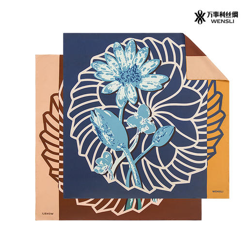 WENSLI/万事利 双面印花大方巾-好运连连 商品图5