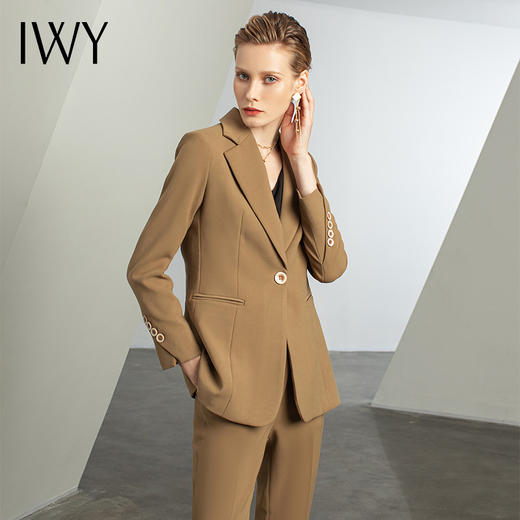 咖色西装套装女置业顾问售楼处比亚迪工作服正装女C11378+P11378 商品图2