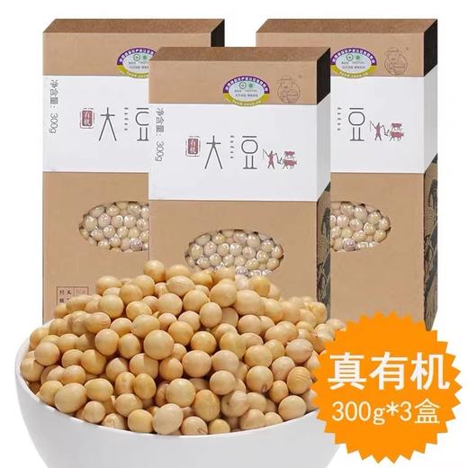 义箪稻粱有机大豆300g*3盒黄豆东北杂粮粗粮非转基因豆浆原料食品 商品图0