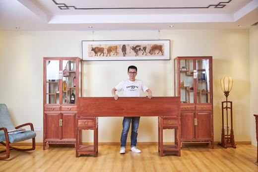 红桥红  家具严选  缅甸花梨(大果紫檀）  【202 艾克款一块玉架几案】 商品图5