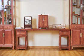 红桥红  家具严选  缅甸花梨(大果紫檀）  【202 艾克款一块玉架几案】