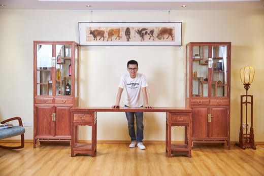 红桥红  家具严选  缅甸花梨(大果紫檀）  【202 艾克款一块玉架几案】 商品图3