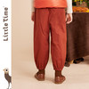 littletime女童裤子春秋2022原创绣花图案长裤新款儿童休闲阔腿裤 商品缩略图2
