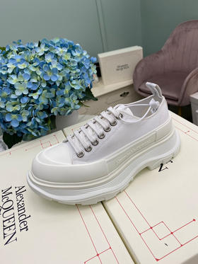 全白帆布老爹鞋