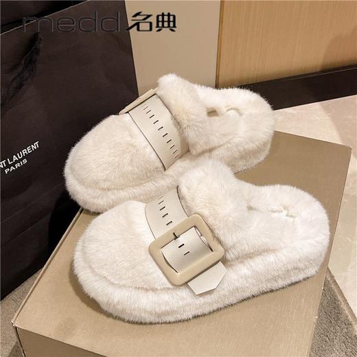 秋冬新款厚底加绒时尚百搭外穿棉鞋 商品图0