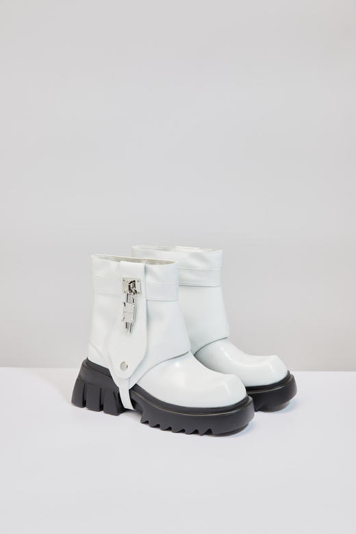 锁扣裤管厚底短靴 商品图1