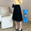 奢姿2024年秋装新款大码女装时尚半松紧腰A字裙胖妹妹百搭半身裙9924466592 商品缩略图0