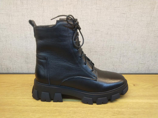 2021秋冬新款豪行真皮女鞋213X22029时尚厚底加绒马丁棉短靴正品 商品图1