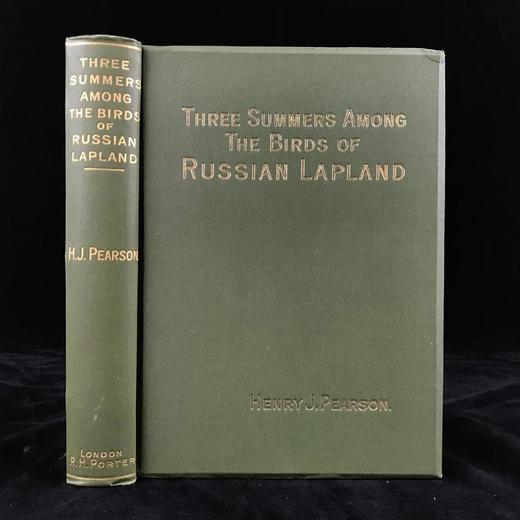 1904年 与俄国拉普兰德鸟类共处的三个夏天 68幅插图 漆布精装18开 商品图0