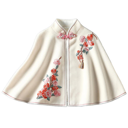 披肩搭配旗袍外穿秋冬加厚刺绣斗篷ZSM200707 商品图4