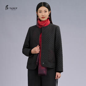 TANGY Collection/天意精品莨绸香云纱裥棉短外套L224048