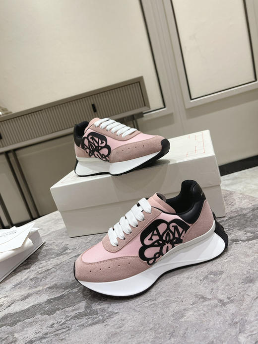 粉色布面拼牛反绒 商品图4