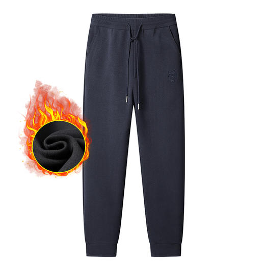 双面德绒【新款DSK】大依优型大码男装双面德绒裤子运动裤卫裤休闲裤长裤加肥加大束脚 商品图4