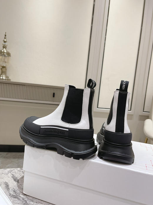 黑底白色厚底短靴 商品图8