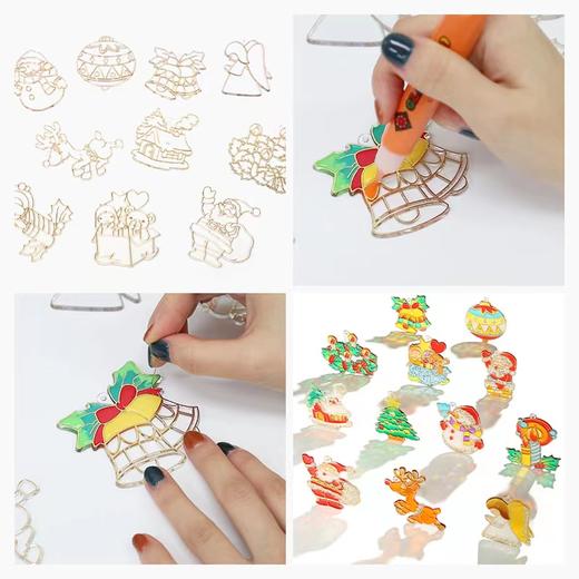 韩国AMOS免烤玻璃圣伦堡胶画DIY儿童益智手工制作 圣诞款甜品款 商品图6