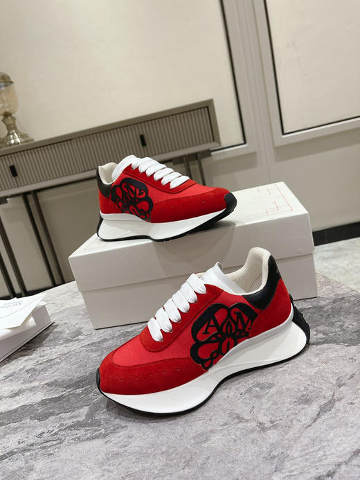 红色布面拼牛反绒 商品图4