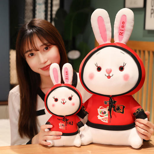 兔年吉祥物国潮兔子公仔毛绒玩具生肖兔玩偶儿童安抚娃娃活动礼品 商品图9